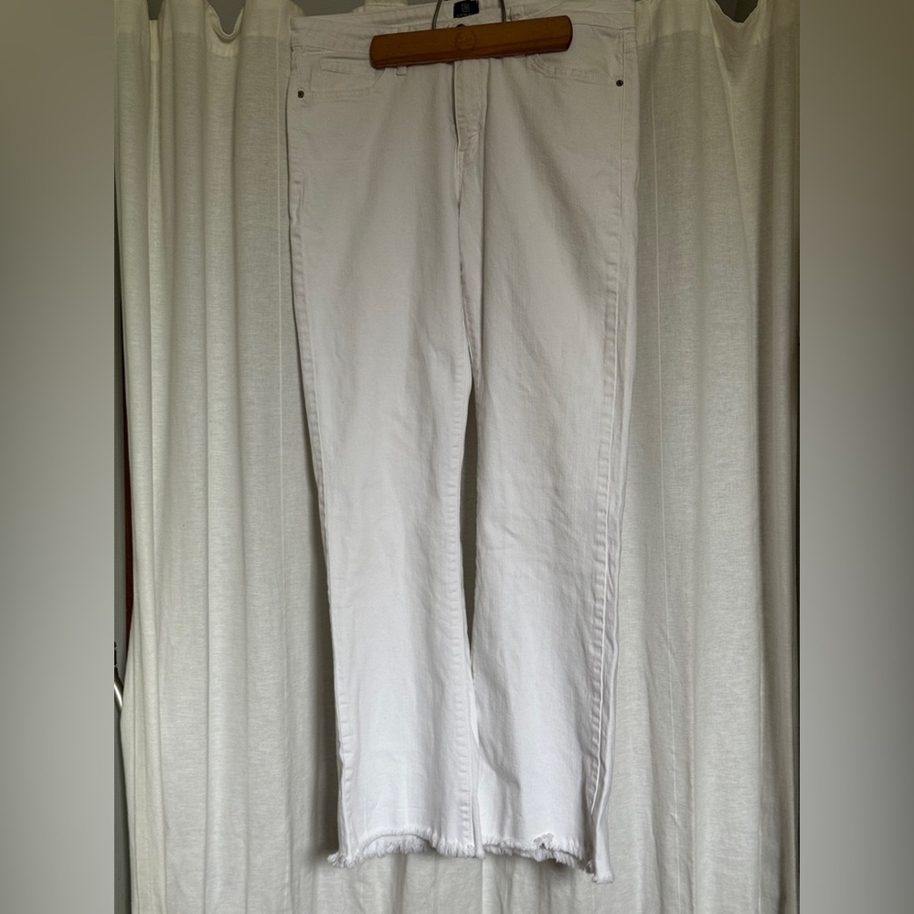 Just Black White High-Rise Straight Jeans
